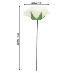 10-Pack Cream White Bridal Bouquet Flowers