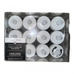 Tea Lights Lot of 2 12 Packs Sterno Home Essentials Twist Flame LED w Batteries