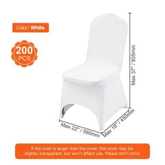 Uimoso 200PCS White Stretch Spandex Chair Covers for Events,Weddings, and Dining