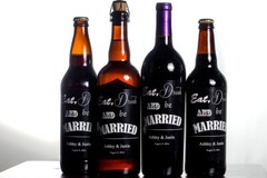 12 All Because Two People Fell In Love Wine / Beer Bottle Labels Wedding Bridal