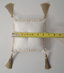 Tutera Tips Satin White Ring Bearer Pillow Distributed by Darice Inc