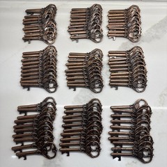 90 Copper Heart Key Bottle Openers Wedding Favors Bulk Party Gifts Vintage Style