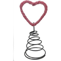 Pink Ribbon Heart Shaped Decoration for Valentine Tree Tabletop Party Use