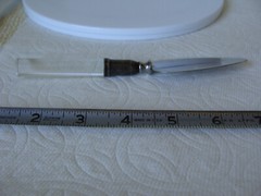 Vtg Cheese Pastry Cake Pie Server Knife Acrylic Sterling Silver Stainless Steel