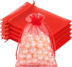 50Pcs Organza Bags – 4X6 Inch White Wedding Favor & Jewelry Pouches with Drawstr