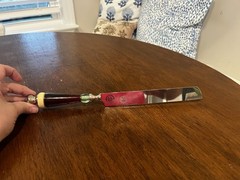Lenox Glass Handle Cake Cheesecake Serving Knife – Red Gold Green – India