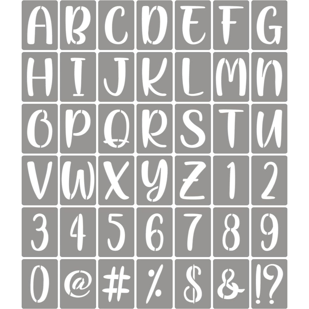3 Inch Letter Stencils for Painting – 42 Pack Alphabet Letter Number Template…