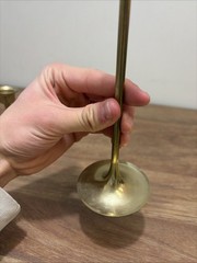 Vintage brass candle holder set of 3 home decor holiday Taiwan classic