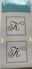Letter K Cursive Seal Monogram Initial Envelope Sticker Graduation Gartner 1”