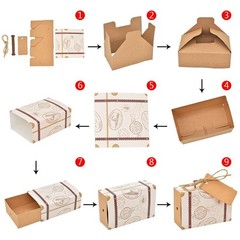 Travel Case Candy Boxes Kraft Paper Gift Boxes Wedding Birthday Party Christmas