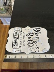 Blow Bubbles Of Well Wishes Pearl Accent Wedding Signage