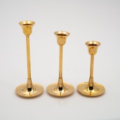 Candle Holder 5″-6″-7″High Polished Shiny Brass Contemporary Style FREE SHIPPING