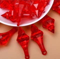 100Pcs/lot 18*46mm Hanging Pendant Diamond Drop Chandelier Acrylic Crystal Bead