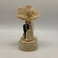 VTG 1959 Wedding Cake Topper; Bride & Groom Coast Novelty Manufacturing Co. USA!