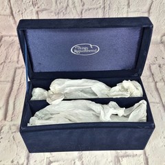 Vtg Things Remembered Silver-Plated Wedding Goblets Featuring Swarovski Crystal