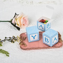 25 BLUE 2″ CUBE Baby Shower Party FAVOR BOXES Party Events Decorations Supplies