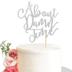 Versatile Silver Glitter Cake Decoration – Perfect for Weddings & Anniversaries