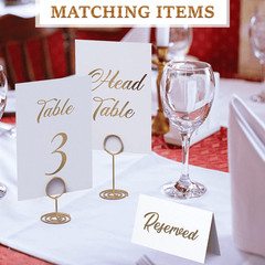 Gold Table Numbers 1 30 for Wedding Reception Gold Foil Table Number Cards
