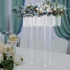 30.7inch Clear Acrylic Flower Stand for Wedding Centerpieces Table decor