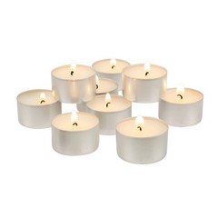 Stonebriar Unscented Long Burning White Tealight Candles Bulk Pack 6-7 Hour