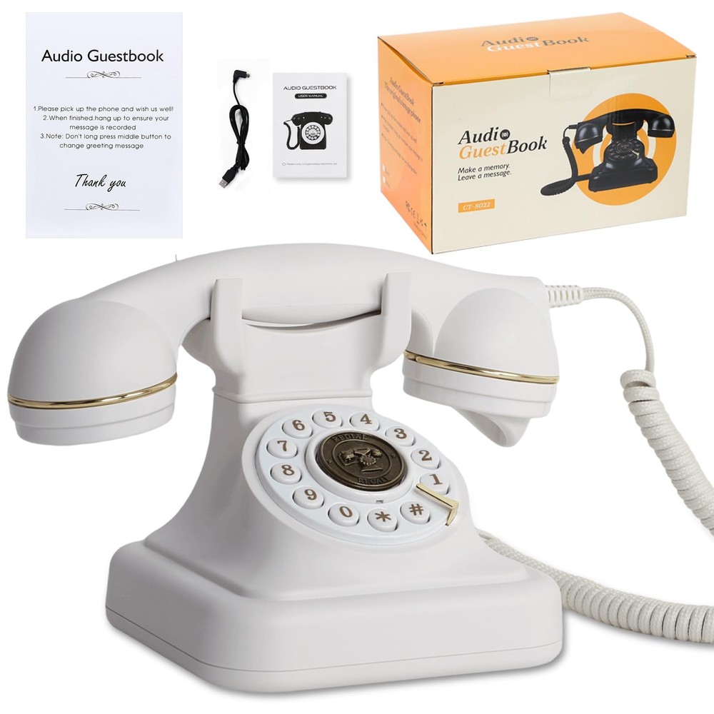 Retro Audio Guest Book Phone for Weddings – Capture Cherished Messages Forever