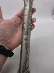 Pewter Birth Certificate Tube Holder Keepsake Vintage Rare