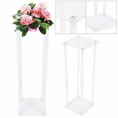 2x Acrylic Tabletop Vases Flowers Vase Column Stand Wedding Centerpieces Decor