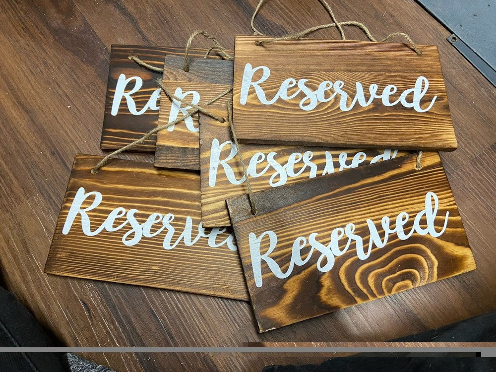 Reserved Chair Signs