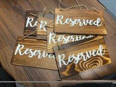 Reserved Chair Signs