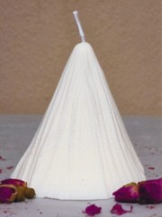 Bride Wedding Wax Figurine Candle Decor, Handmade Wedding Favors, Elegant, White