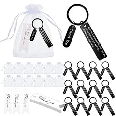 36 Pcs Employee Appreciation Gifts Thank You Coworker Keychain Gifts Black