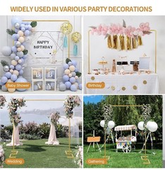 Gold Wedding Arch Backdrop Stand Metal Flower Frame Party Event Decoration OB