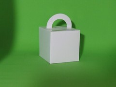 Cube Box with Handle 3.75″ – Take Away Cake Box -Pack of 10 – Wedding – Birthday
