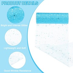 Tulle Fabric Rolls 6″ by 10 Yards Fabric Spool Tulle for DIY, Lake Blue