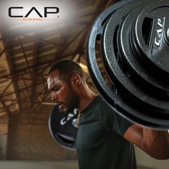 Cap Barbell 2-Inch Olympic Grip Weight Plate 2.5 Lb Set Of 6 Black Ophwis-002.5