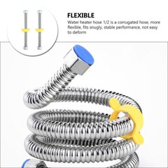 2 Pcs Corrugated Pipe Water Supply Line Heater 1/2 Inch Tap Hose