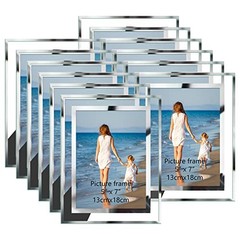 Bulk 5×7 Picture Frames, 12 Packs Silver Photo Frames 5 by 7, 5×7-12 Frames