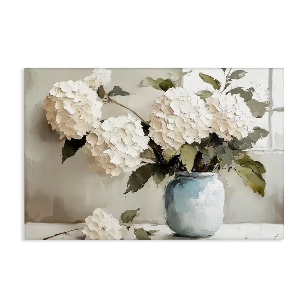 Daubed Hydrangea Petals Bouquet by Annabelle Hall 1-Piece Unframed Nature Graphi