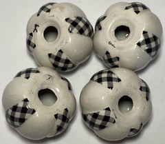 4 Fall Thanksgiving Pumpkins White Ceramic Pumpkin Place Card Holders 140