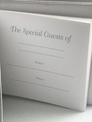 Blue Denim and White Lace Western Wedding Guest Book
