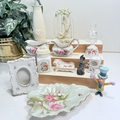 Vintage Table Decor For Tea Party -Vase, Sugar & Creamer, Bells, Pewter Rabbit +