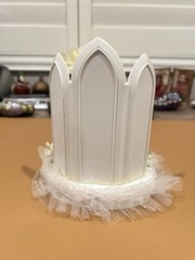 Wilton «Dedication» Wedding Cake Top, Black coat, black pants.