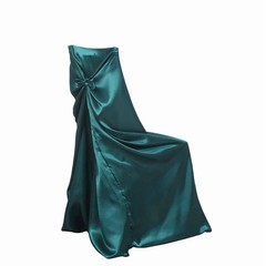 6 Peacock Teal SATIN UNIVERSAL CHAIR COVER for Wedding Banquet Reception