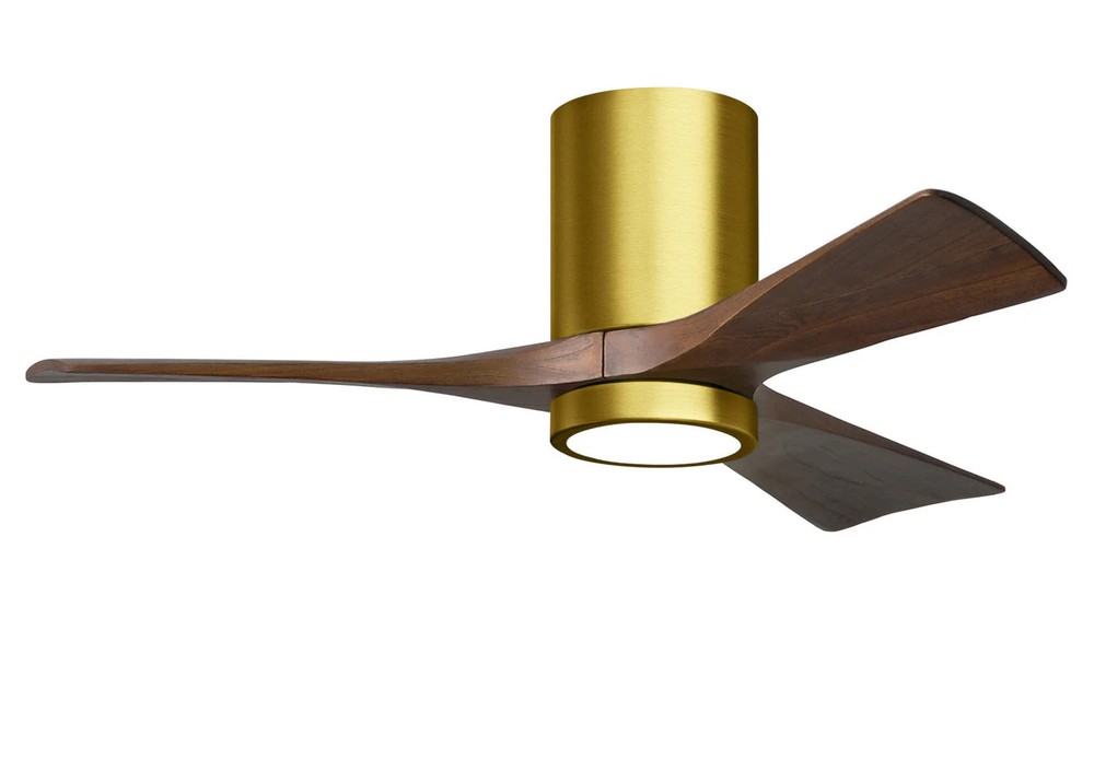 Matthews Fan IR3HLK-BRBR-WA-42 Irene-3HLK three-blade flush mount paddle fan in