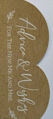 BROWN/WHITE ADVICE & WISHES Die-Cut HEARTS W/Love(12pc) Kate Aspen•Always•Never•
