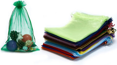 25 Pcs 8X12 Inches Drawstring Organza Bags Wedding Party Favor Gift Candy Toys M