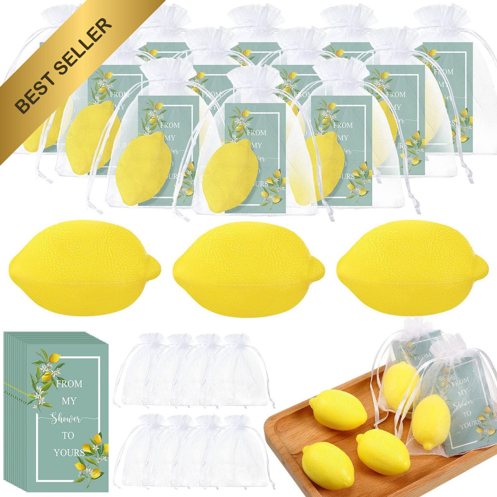 50 Pack Lemon Shaped Soap Gift Favors Italian Lemon Soap Wedding Party Favor