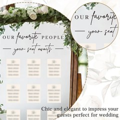 Wedding Seating Chart Decal Our Favorite People Mirror Stickers Removable Let…