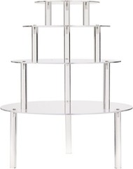 Elegant 4-Piece Acrylic Cake Stand Set – Stackable Dessert Display for Events