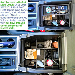 Center Console Organizer Dividers Compatible with 2015-2018 2019 2020 Ford F150